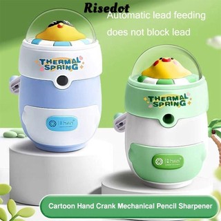 Risedot Dụng Cụ Mài Bút Chì, Tay Quay Chống Dính Chì Bút Chì Mài, Văn Phòng Phẩm Sáng Tạo Tự Động Nhập Dẫn Sinh Viên Dụng Cụ Cơ Khí Quay Tay Học Sinh