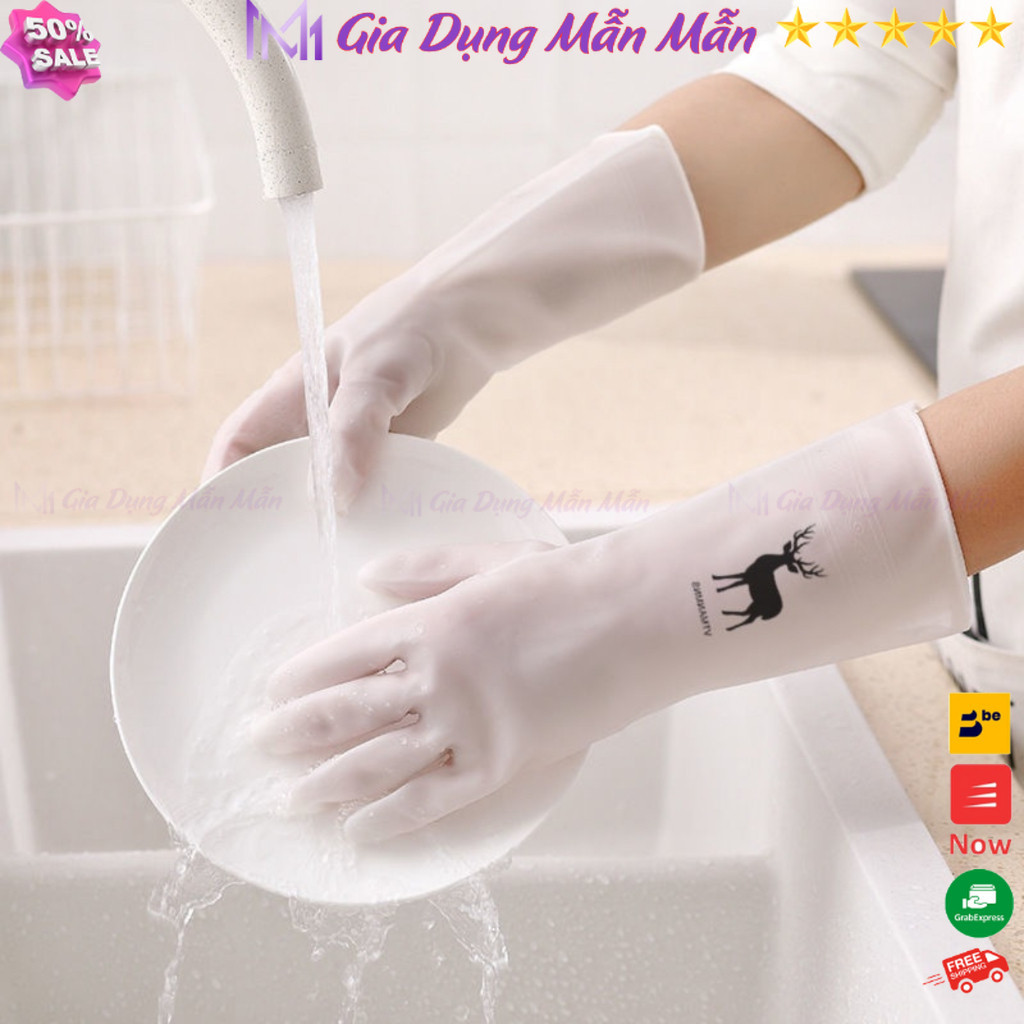 SKU109 - Găng Tay Cao Su Hình Con Hươu Siêu Dai Siêu Bền - Gia Dụng Mẫn Mẫn