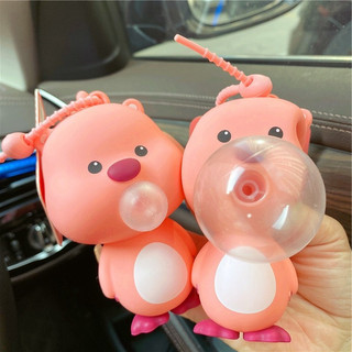 Dễ Thương Hải Ly Móc Khóa Hoạt Hình Loppy Móc Khóa Có Thể Thổi Bong Bóng Ba Lô Mặt Dây Chuyền Người Bạn Quà Tặng Tiếp Liệu