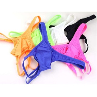 Bán flash!!nam gợi cảm túi eo thấp thông quần lót co giãn ice silk bikini quần lót t-back