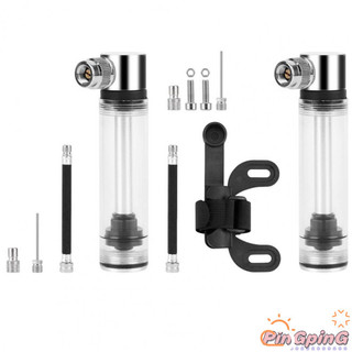 2024 HẤP DẪN!! Máy bơm xe đạp di động Thiết kế kéo lên Phụ kiện xe đạp đa năng Máy bơm cầm tay trong suốt cho xe đạp leo núi
