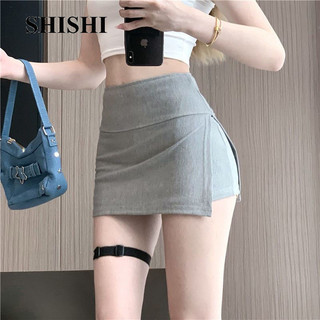 SHISHI Chân váy chân váy chữ  Cổ điển Vintage Minimalist Dễ thương WSQ2450Z0J 21Z240520