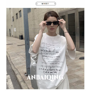 ANBAIQING áo phông áo thun nữ croptop baby tee Fashion Korean Cổ điển Xu hướng WTX24200ZQ 21Z240520