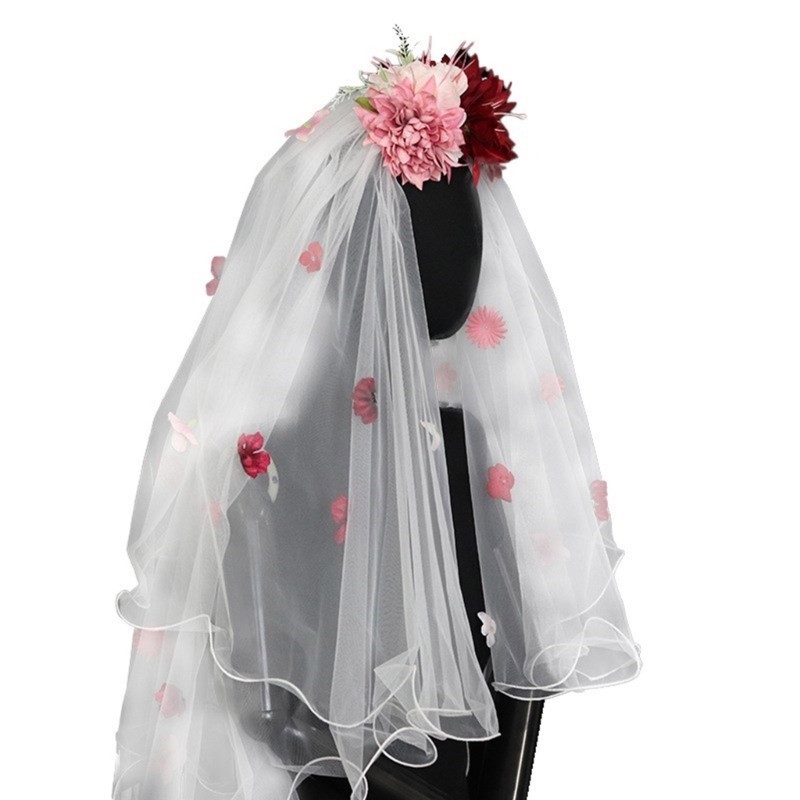 Fine Bride Veil Girl Veil Bachelorettes Party Long Veil Đăng ký kết hôn Tiaras