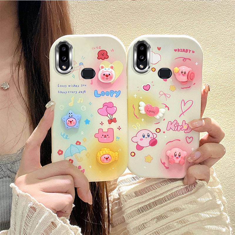 ốp lưng samsung a10s Ốp điện thoại mạ điện búp bê dễ thương cho vỏ samsung a10s