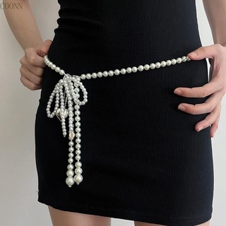 Coonn Lady Phong Cách Thanh Lịch Ngọc Trai Dây Thắt Lưng Thắt Lưng Ngọc Trai Dây Cho Tiệc Đầm