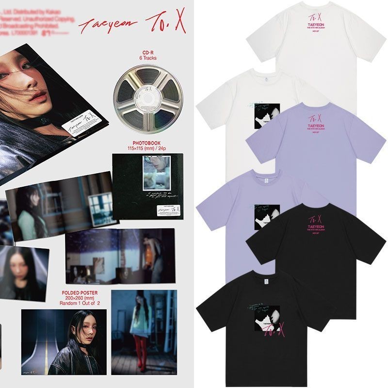 Độc quyền Girls 'Generation Jin Taeyeon Album TO X Ngoại Vi Hỗ Trợ Cùng Phong Cách Quần Áo Rời Cotto