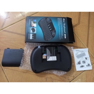 Chuột bay kiêm bàn phím không dây ukb500 i8 cho android tivi & android box, có đèn led 7 dùng pin sạc