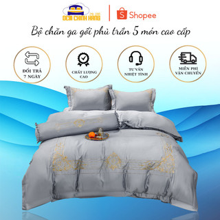 Bộ chăn ga gối phủ trần 5 món cao cấp