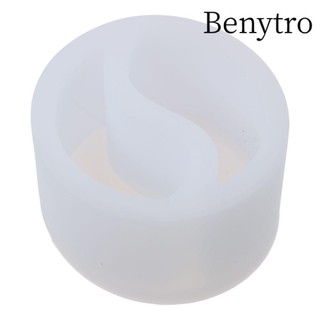 Benytro Khuôn Silicon Giá Đỡ Nến, 9.5 * 5.8cm Silicon Âm Dương Bê Tông Chân Nến Khuôn, Thái Cực Âm Dương Xi Măng Nến Tàu Bê Tông Chân Nến Khuôn Làm Handmade