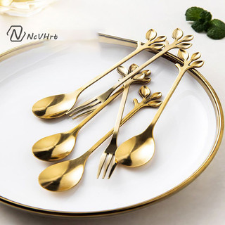 Ncvhrt 1 cái nĩa trái cây bằng thép không gỉ vàng bạc bánh nĩa ăn nhẹ salad gương cà phê dao kéo bộ đồ ăn bộ đồ dùng nhà bếp / mới /