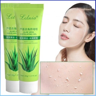 ⚡⚡COD Lelnia Lelnia Aloe Vera Gel tẩy tế bào chết sâu Kem dưỡng ẩm cho da mặt Tẩy tế bào chết Tẩy tế bào chết Loại bỏ da chết Gel làm sạch dưỡng ẩm cho mặt