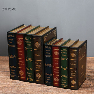 Zthome vintage giả sách trang trí retro giả kệ sách trang trí hộp trang trí hot