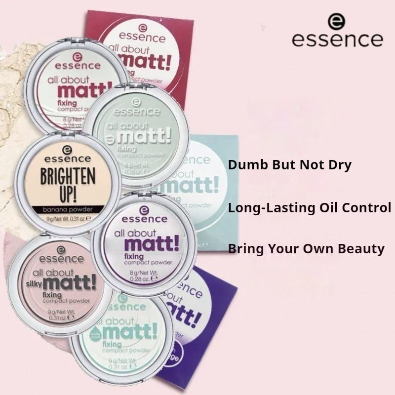 Essence Bột chuối phấn phủ lâu trôi phấn lì phấn che khuyết điểm