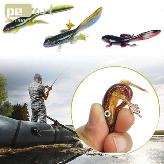 Pearlvn 1 / 10 Mồi mềm nòng nọc, Mồi câu cá mềm hai màu 8cm, Mồi giun nhân tạo 3,8g Dụng cụ câu cá Mồi nhân tạo
