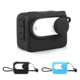 Ốp silicon puluz cho insta360 go 3 vỏ sạc máy ảnh có nắp ống kính & dây đeo