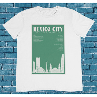 Áo thun Mexico City - Mexico Touristic -% 100 Cotton Cao Cấp