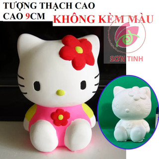 Tượng tô màu, Mèo hello kitty dễ thương B13 , tô tượng thạch cao , luyện vẽ, tượng trắng decor