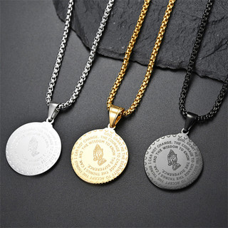 Tôn giáo 18K vàng mặt dây chuyền thép không gỉ vòng cổ nam nữ bằng thép titan vòng cổ mặt dây chuyền trang sức