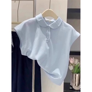 Áo thun ngắn tay cổ POLO phong cách Pháp dành cho nữ Mùa hè Phiên bản Hàn Quốc Slim-Fit Slimmer Look Phong cách phương Tây Giảm tuổi