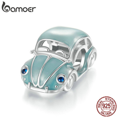 Mặt dây chuyền xe hơi quyến rũ Bamoer 925 Sterling cho vòng tay