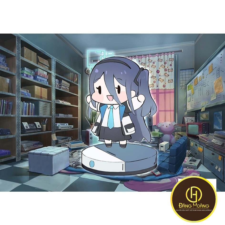 Móc Khóa Keyring 6cm Teabag Arisu Chibi Lưu Trữ Xanh (Blue Archive)_ĐH