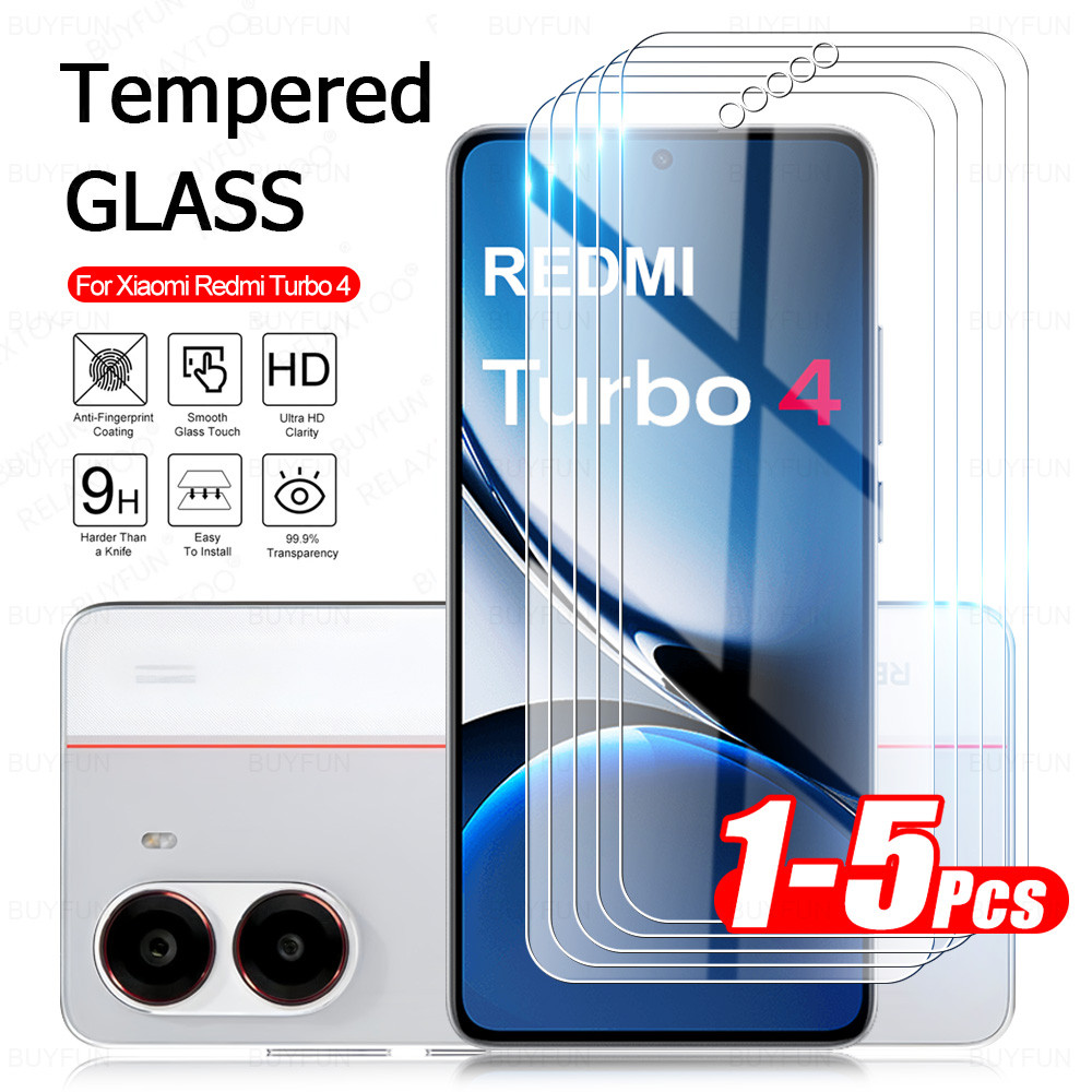 1-5 Chiếc Kính Trong Suốt Bảo Vệ Màn Hình Cho Xiaomi Redmi Turbo 4 Phim Cường Lực Readmi Turbo 4 Pro