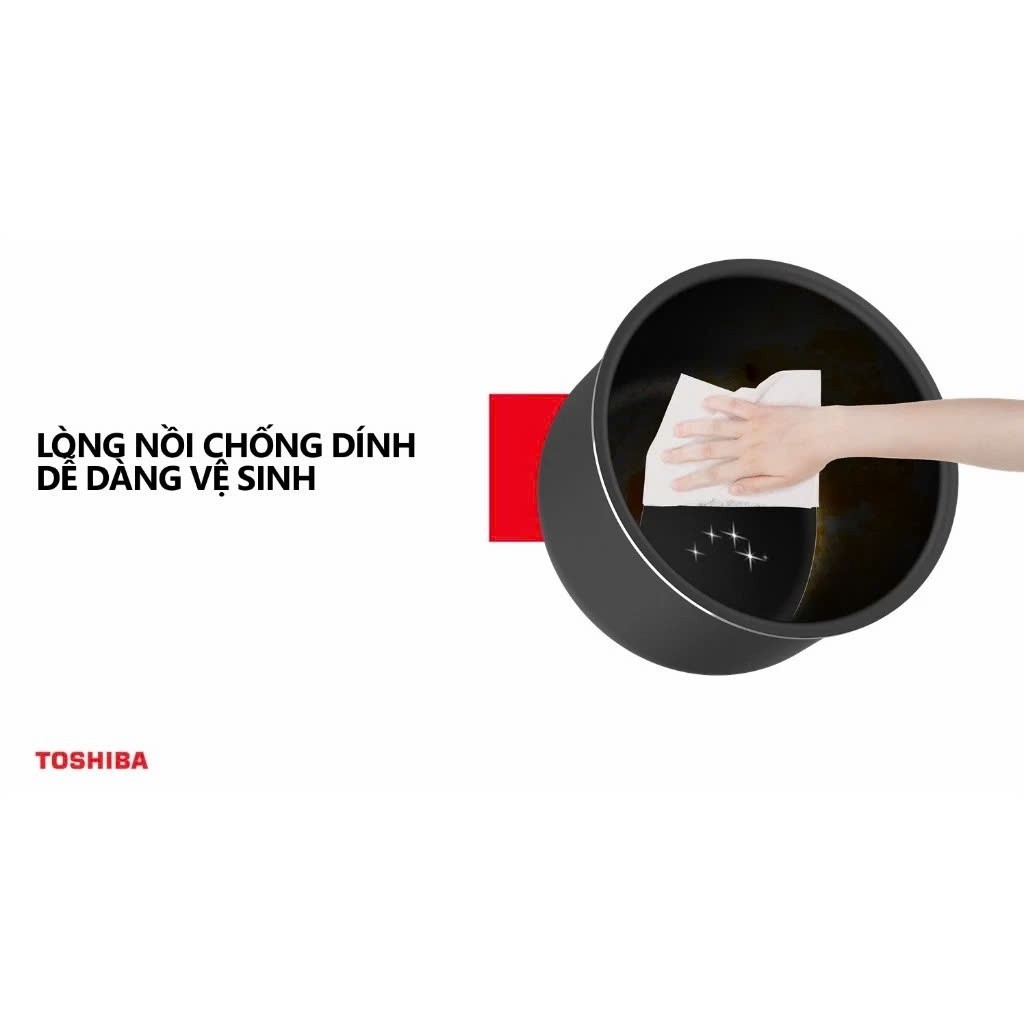 Nồi Cơm Nắp Gài Toshiba RC-10JH1TVN(N) / RC-18JH1TVN(N) - Hàng Chính Hãng - Bảo Hành 12 Tháng