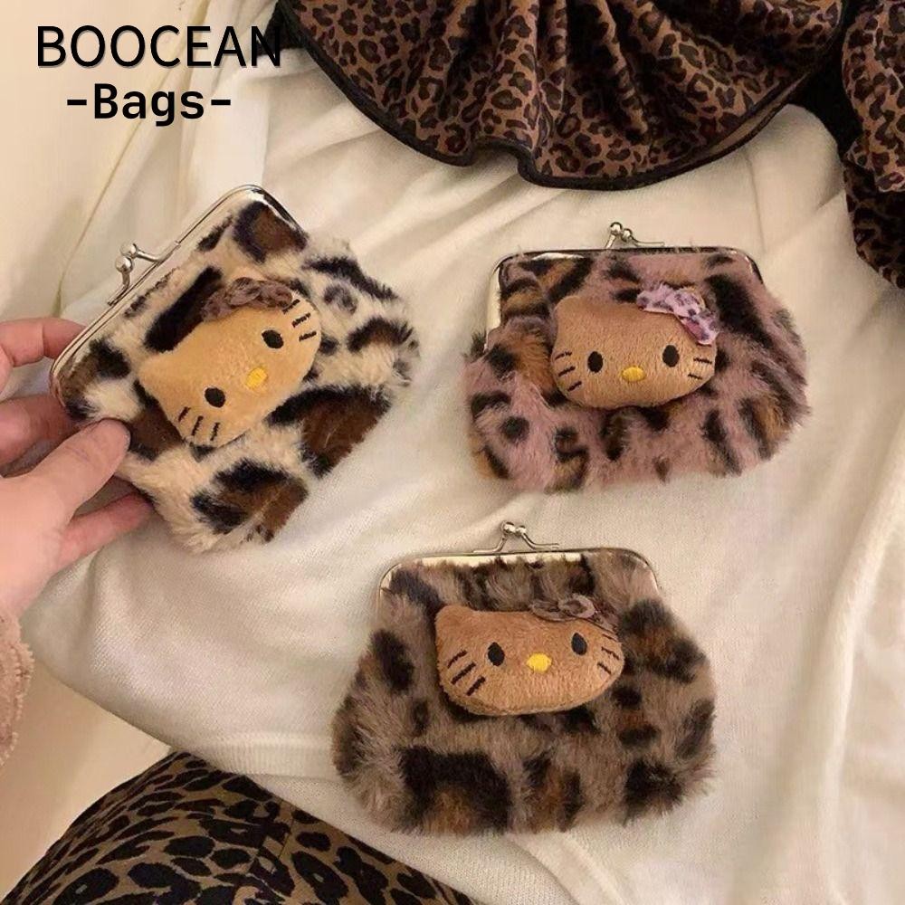 Ví Hello Kitty BOOCEAN, Túi đựng quà tặng Hello Kitty, Ví nhỏ họa tiết da báo Mini