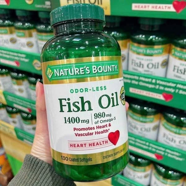 DẦU CÁ NATURE’S BOUNTY FISH OIL 1400MG 130 VIÊN CỦA MỸ