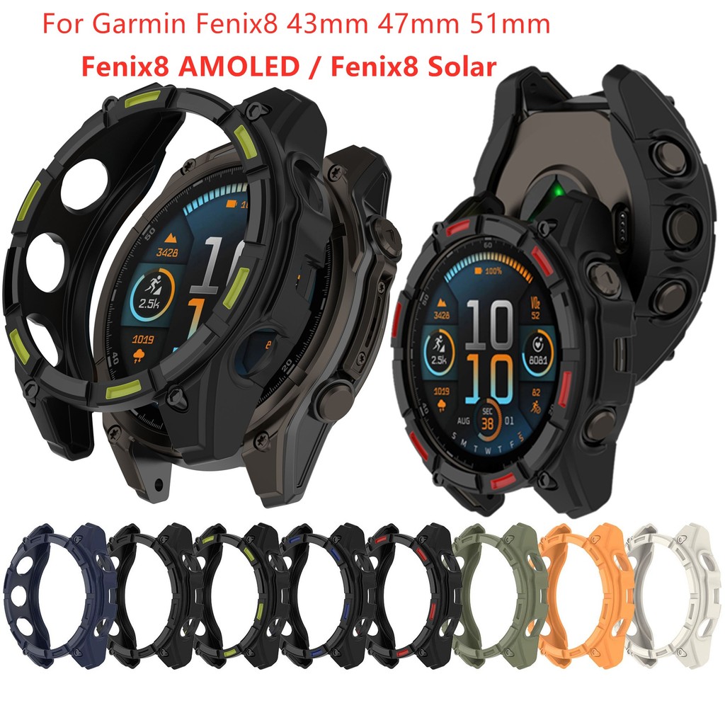 Ốp Lưng Tpu Cho Garmin Fenix8 Solar / Fenix 8 AMOLED Bảo Vệ Ốp Lưng Cho Garmin Fenix 8 43mm 47mm 51m