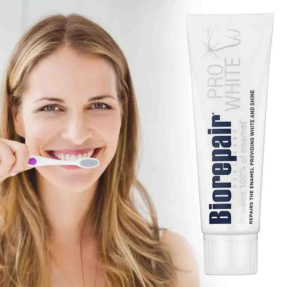 Biorepair PRO WHITE Oral Whitening Repairs Enamel PLUS toothpaste fluoride free | BigBuy360 - bigbuy360.vn