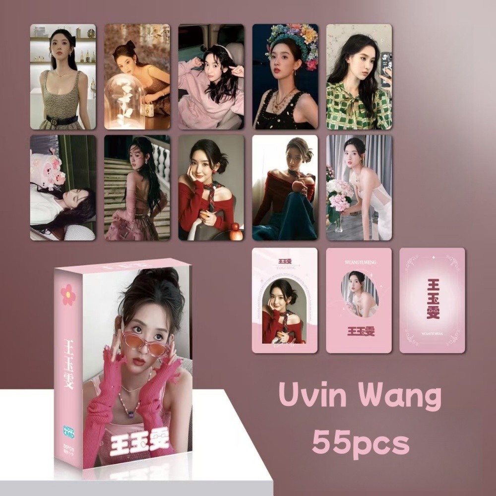 Bộ 50-55 Bộ Phim Truyền Hình Trung Quốc Diễn Viên Uvin Wang Angel Zhao Jinmai Hologram Lomo Card Ang