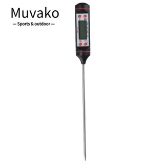 Muvako Nhiệt kế thực phẩm nhà bếp, Máy đo nhiệt độ Mini đọc tức thì, Đầu dò bằng thép không gỉ -50°C~300°C(-58°F~+572°F) Nhiệt kế kỹ thuật số Nấu ăn nhà bếp BBQ