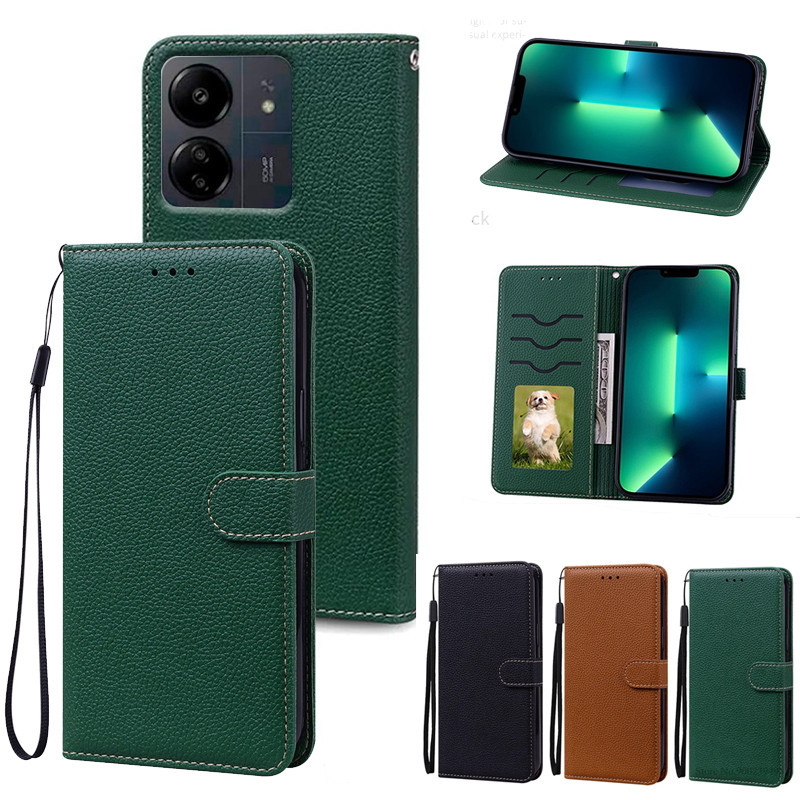 Bao da dạng ví có khe cắm thẻ đứng từ tính cho Xiaomi Redmi 13C 22126RN91Y ốp điện thoại Điện Thoại Nắp Lật