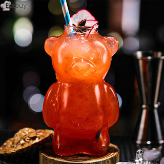 Cốc thủy tinh hình gấu Cốc Cocktail sáng tạo Cốc nước trái cây trong suốt Cốc thủy tinh cá nhân Cốc nước thanh Phụ kiện tiệc mới