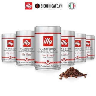 Cà phê hạt đã rang illy coffee medium roasted classico coffee – 250gr