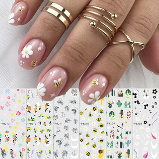 Hama Nail Nail Art Dán Bán Buôn Mùa Hè Hoạt Hình Động Vật Hoa Nhỏ Pháp Làm Móng Tay Trang Trí Móng Tay Dán Đề Can