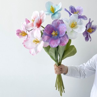 Mô Phỏng Tulip Lãng Mạn Đơn Nhân Tạo Hoa Sắp Xếp Hoa Nghệ Thuật Ảnh Chống Đỡ Trang Trí Nhà
