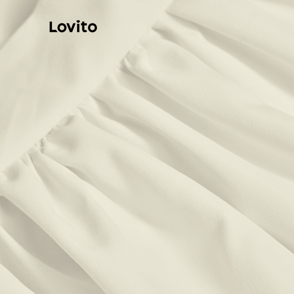 Lovito Bộ váy dây kéo trơn thông thường cho nữ LBA79053 | BigBuy360 - bigbuy360.vn