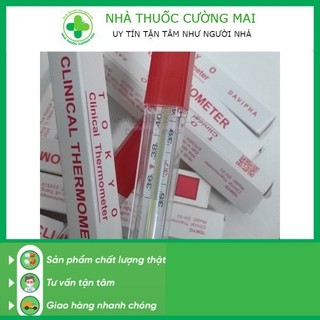 Nhiệt kế thuỷ ngân xanh đỏ thông dụng