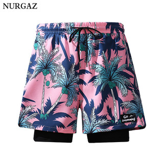 Quần bơi Nurgaz, quần bơi boxer cỡ lớn khô nhanh, quần bơi đi biển suối nước nóng dành cho nam và nữ