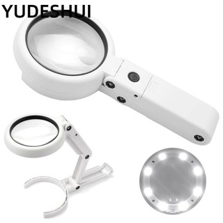 YUDESHUI Kính lúp trang sức Làm rảnh tay Người cao tuổi Đọc sách Kính lúp có thể gập lại