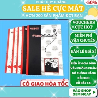 Lốc 5 tập học sinh tập sinh viên 200 trang con heo Monokuro Boo giá siê rẻ
