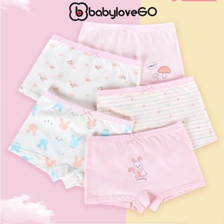 Quần lót bé gái BabyloveGO set 5 quần chip đùi cho bé chất cotton mềm mịn thoáng mát NT601