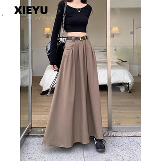 XIEYU Chân váy chân váy chữ  Xu hướng Fashion INS Thể thao WSQ24413AJ 19Z240507