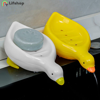 Đĩa xà phòng hình vịt - giá đựng xà phòng tự thoát nước - hộp đựng xà phòng bồn rửa - cho bồn tắm nhà bếp - phụ kiện phòng tắm - hoạt hình, dày, nhựa