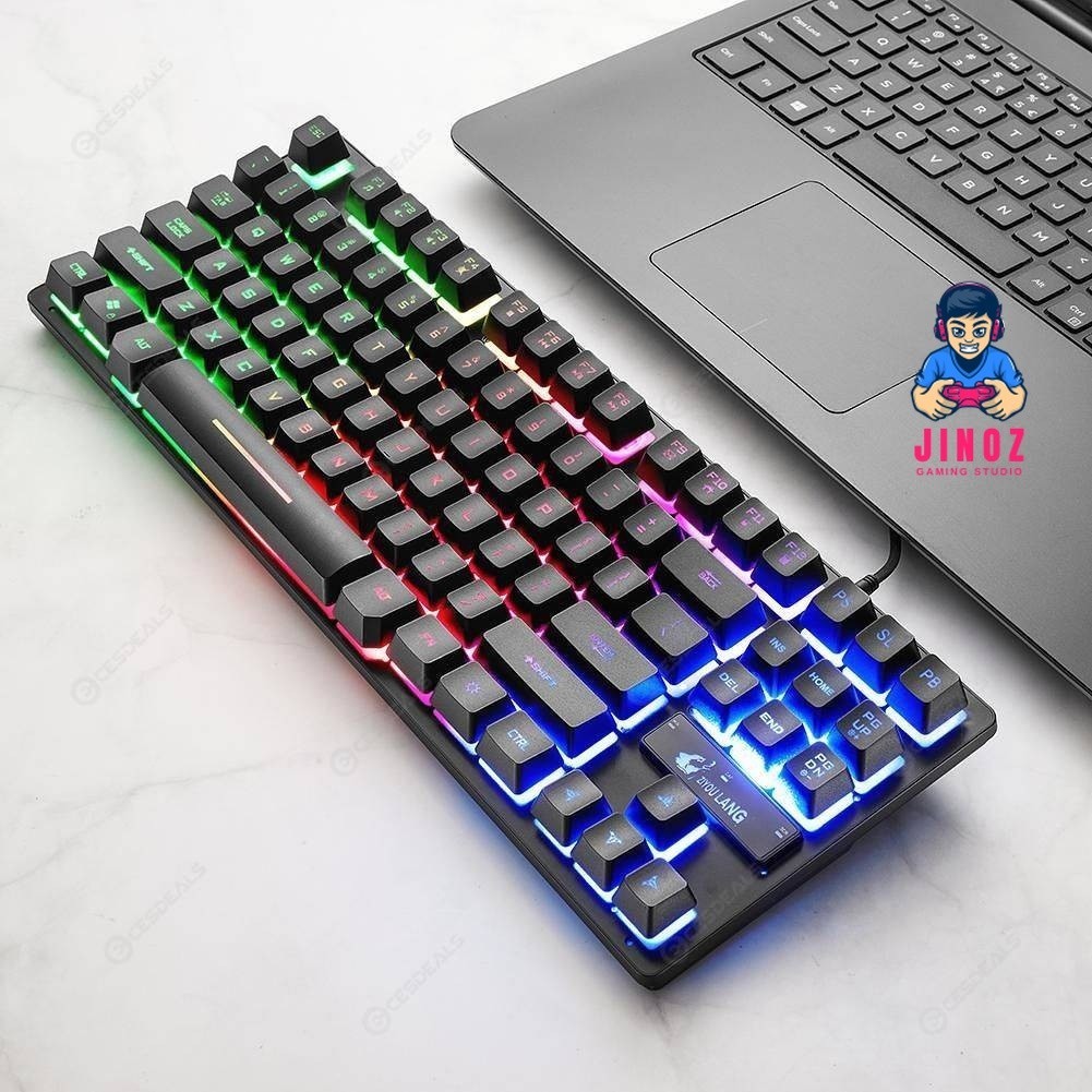 Bàn Phím giả cơ chuyên game Có Dây ZIYOU LANG K16 có LED 87 phím - Jinoz Gaming Studio