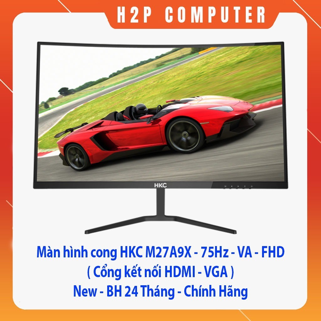 Màn hình máy tính HKC 27 Inch Cong M27A9X FHD 75Hz Gaming (Đen) - Full HD - New - Chính Hãng - BH 24