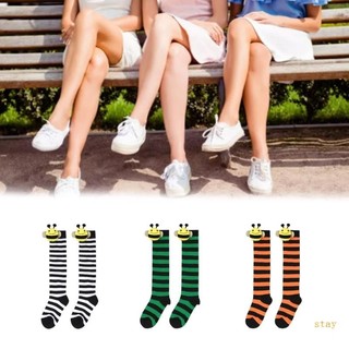 Ở Trẻ Em Sọc Đùi Trên Đầu Gối Tất Halloween Vớ Cotton Trên Đầu Gối Tất Hoạt Hình Dễ Thương Búp Bê Dài Tất